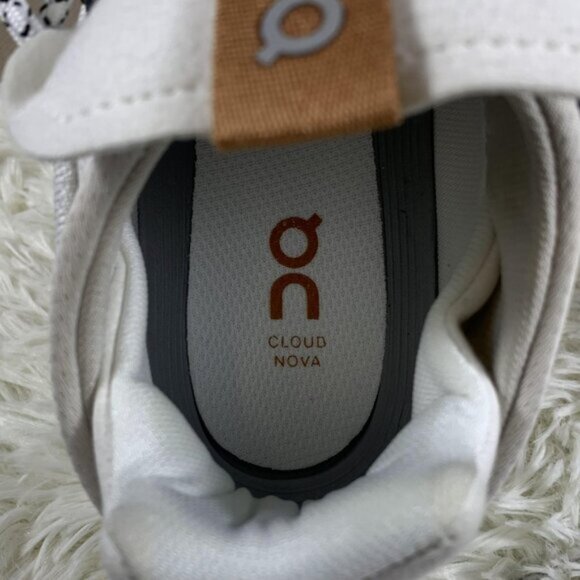 On Cloudnova White Pearl Running Shoes Womens Sneaker - Picture 6 of 6